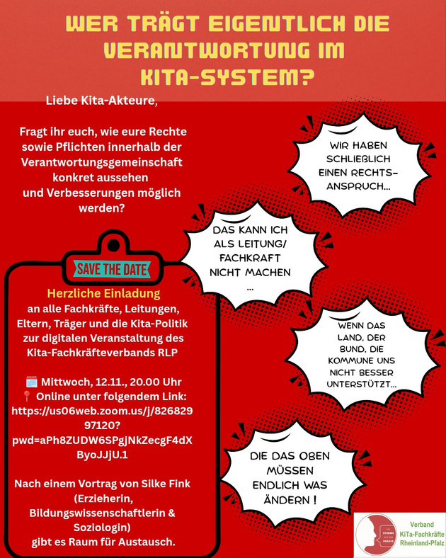 Infoveranstaltung: Wer trägt eigentlich die Verantwortung im Kita-System? Infoveranstaltung: Wer trägt eigentlich die Verantwortung im Kita-System?
