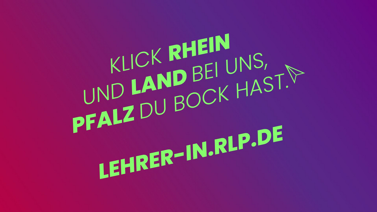 Kampagnenclaim: Klick RHEIN und LAND bei uns, PFALZ du Bock hast!