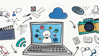 Kinder mit modernen Technologie-Zeichen