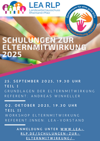 Digitale Schulungen zur Elternmitwirkung am 25.09. und 02.10.2025