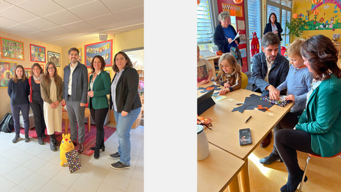 Kita-Verlässlichkeitstour von Bildungsminister Sven Teuber führt in die Kita „An der Saalmühle“ nach Ingelheim – gemeinsam voneinander lernen